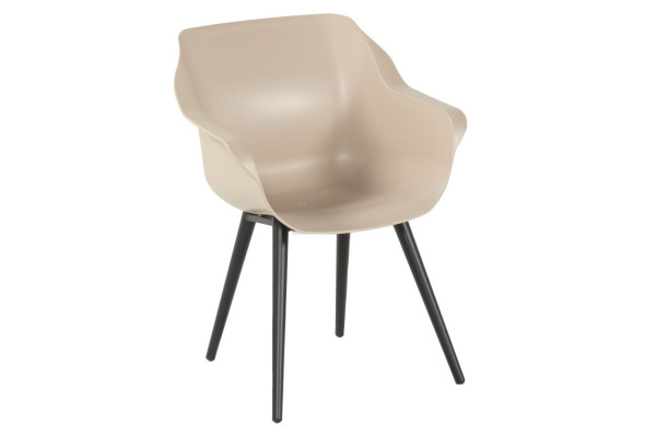 Gartenstuhl SOPHIE in schwarz aus Kunststoff