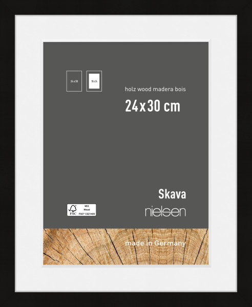 Bilderrahmen SKAVA in schwarz aus Holz