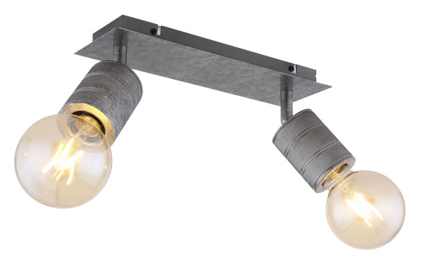 Wand-/Deckenspot FREDDY in silberfarben aus Metall
