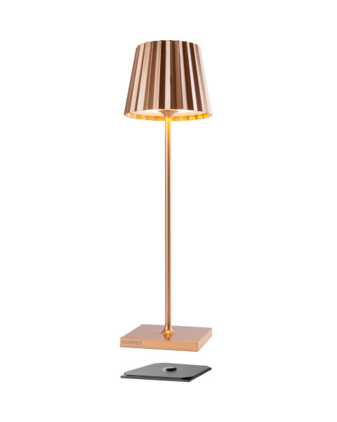 Tischleuchte TROLL RC in kupferfarben aus Aluminium