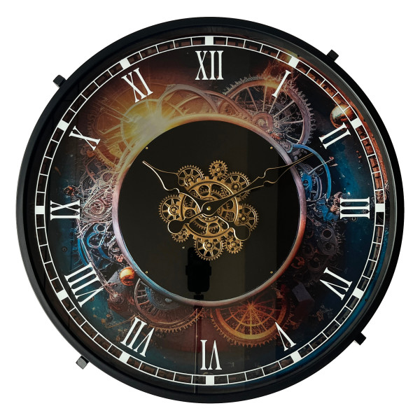 Couchtisch UHR in schwarz aus Metall