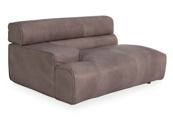 Sofaelement ZEFERINO LICATA in grau aus Leder