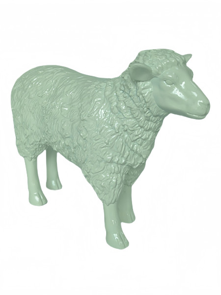 Schaf in weiß aus Polyresin