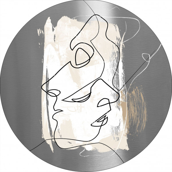 Aludibondbild FACE LINES II