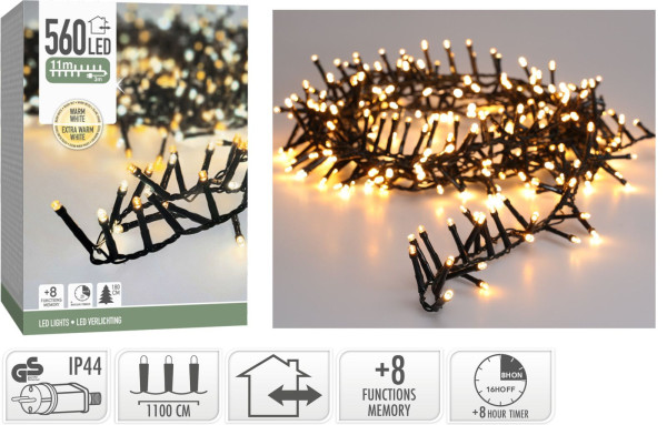 Lichterkette MICRO CLUSTER LED in grün aus Kunststoff