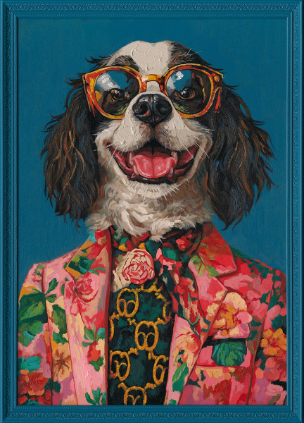 Keilrahmenbild FLOWER DRESSED in bunt aus Holz