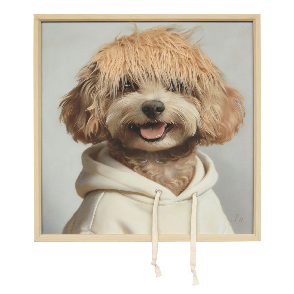 Bild HUND in blau aus Papier