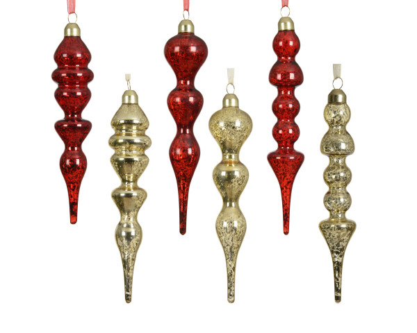 Weihnachtskugel ORNAMENT in mehrfarbig aus Glas