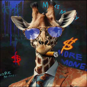 Glasbild GIRAFFE IN A SUIT II Glasbild GIRAFFE IN A SUIT II