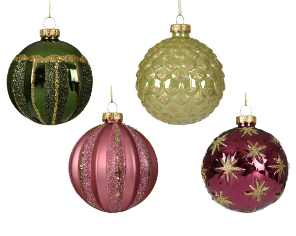 Weihnachtskugel in mehrfarbig aus Glas