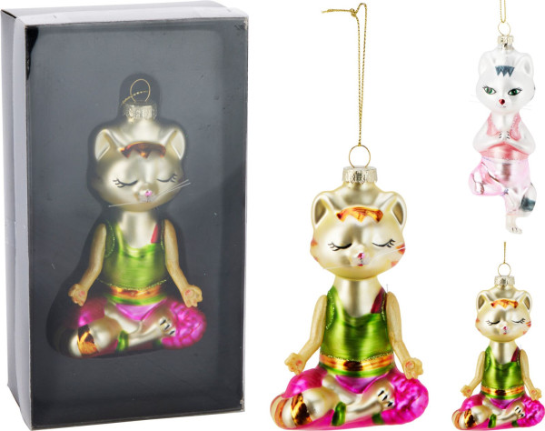 Weihnachtskugel YOGA KATZE