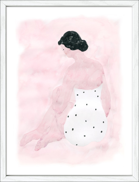 Gerahmtes Bild WOMAN RELAXES