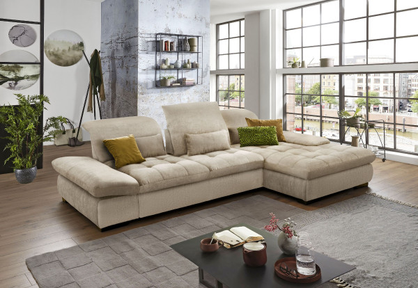 Polsterecke vito FULLA in creme aus Stoff