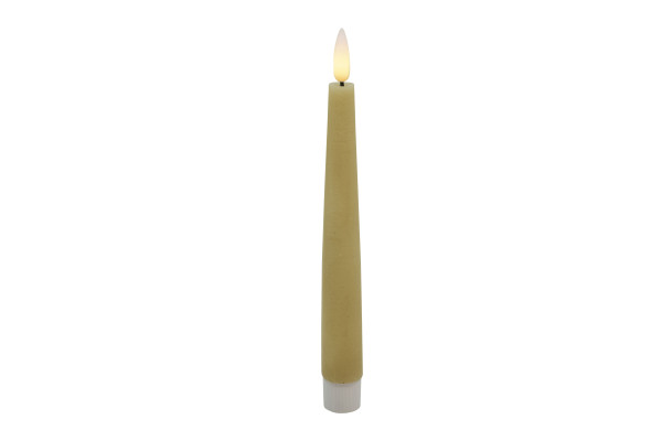 Dinnerkerze LED 2er-Set BASIC in vanille aus Wachs