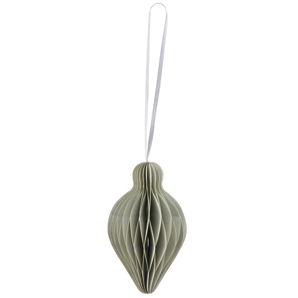 Christbaumschmuck Hänger ORNAMENT in grau aus Papier