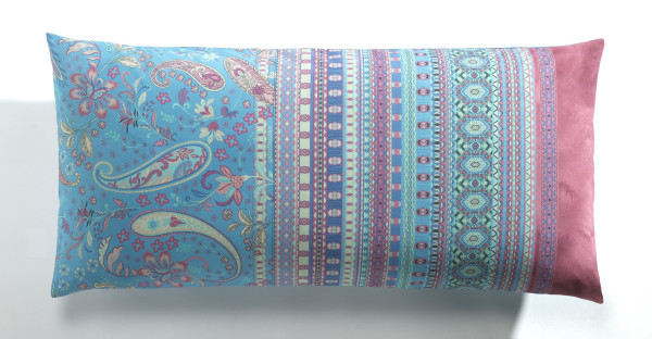 Kissenhülle BURANO in blau aus Baumwolle