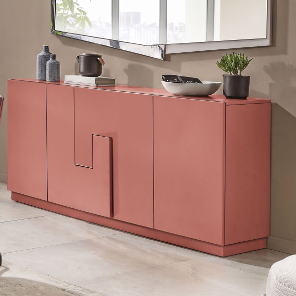 Sideboard ZEFERINO COMO in rosenholz aus Lack Hochglanz