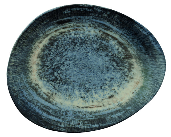 Platte ARTHUR Krupp GALAXY NEPTUNE in blau aus Steingut