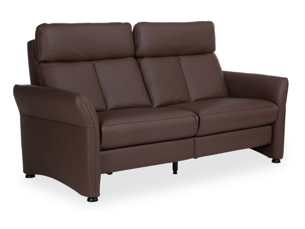 Sofa COMFORT 3 Sitzer MONDO EVADO in NUSSBRAUN aus Leder