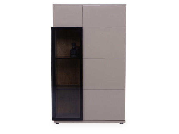 Highboard Rolf Weber ALTENA in taupe aus Lack Hochglanz