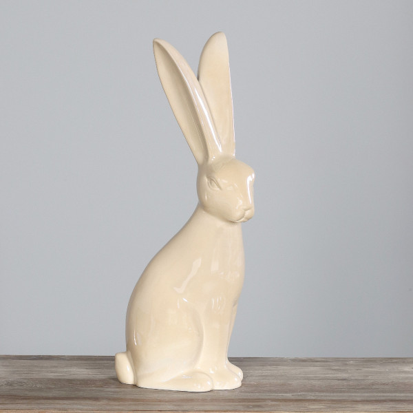 Hase in braun aus Porzellan