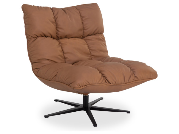 Sessel ZEFERINO NOTO in light brown aus Leder