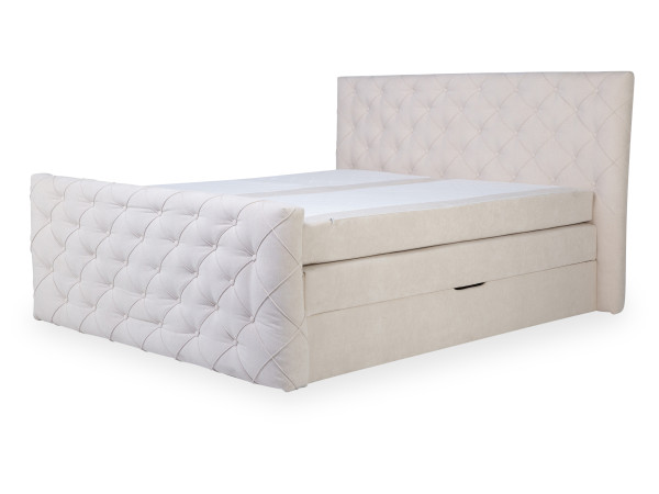 Boxspringbett SANSIBAR ITZEHOE in creme aus Stoff