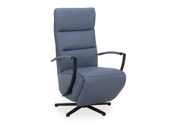 Relaxsessel Elastoform SIGRUN in graublau aus Leder