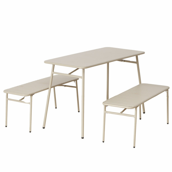 Tischgarnitur MOLIA in taupe aus Eisen
