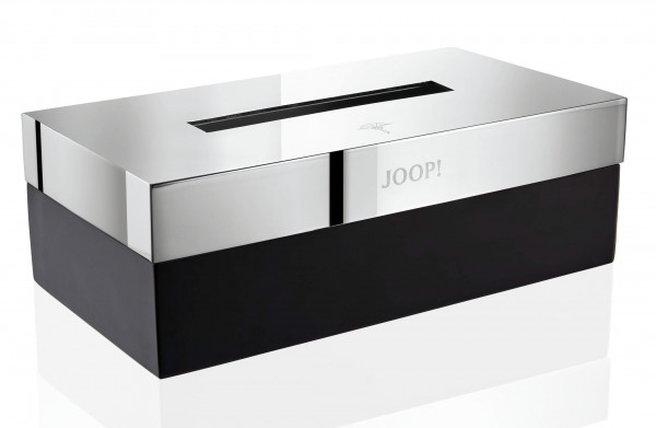 Kosmetiktuchbox JOOP! in chrom/schwarz aus verchromt