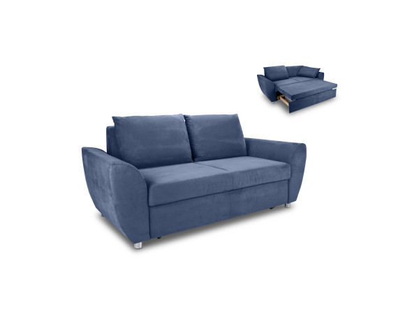 Schlafsofa Sleep in blau 120 aus Stoff