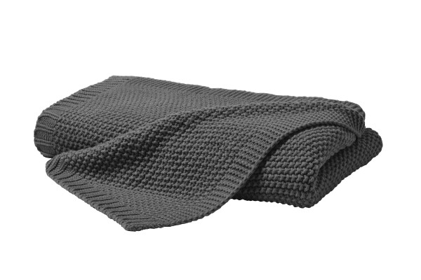 Wohndecke STRICK in anthrazit aus Polyacryl