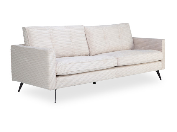 Sofa SANSIBAR 3 Sitzer RASKEN in creme aus Stoff