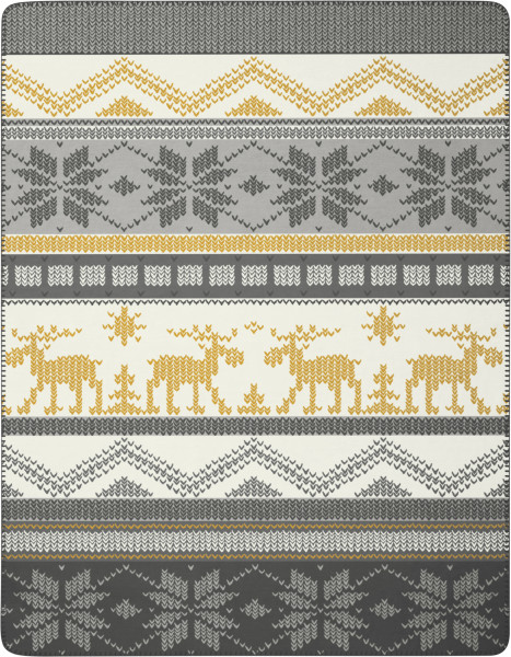 Wohndecke WINTER KNIT in mehrfarbig aus Mischgewebe