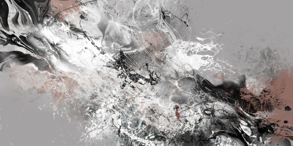 Aludibondbild ABSTRACT COLOUR in mehrfarbig aus Alu
