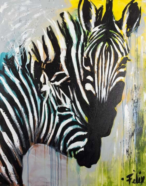 Bild Mixed Media Felix/Zebra