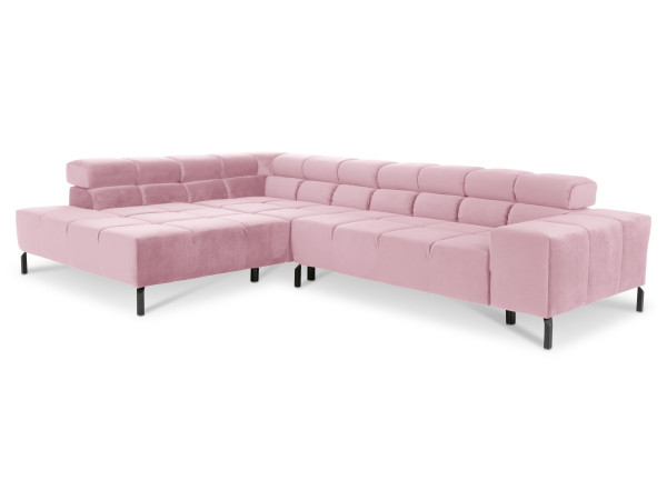 Polsterecke CATELYN in rosa aus Stoff