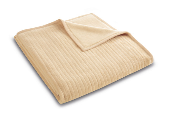 Wohndecke FEEL in beige aus Mischgewebe
