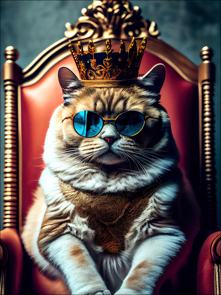 Glasbild THE CAT IS KING