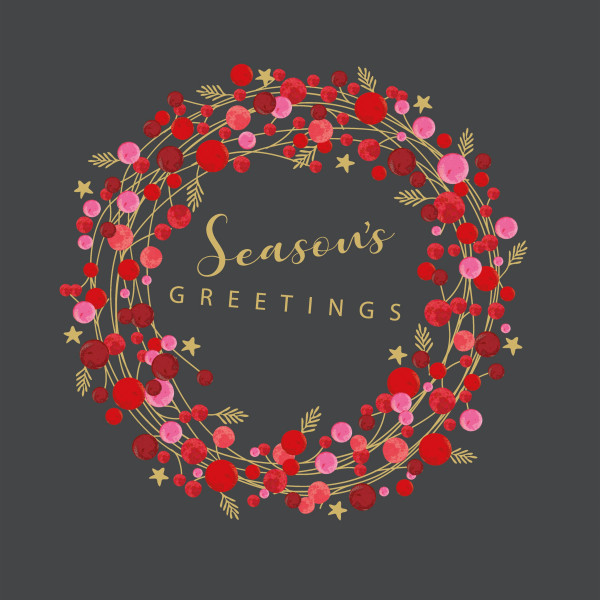 Servietten SEASON´S GREETING in grau aus Papier
