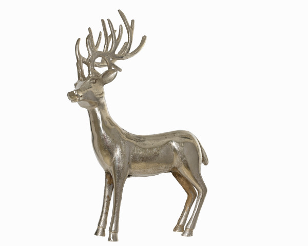 Hirsch in silberfarben aus Aluminium