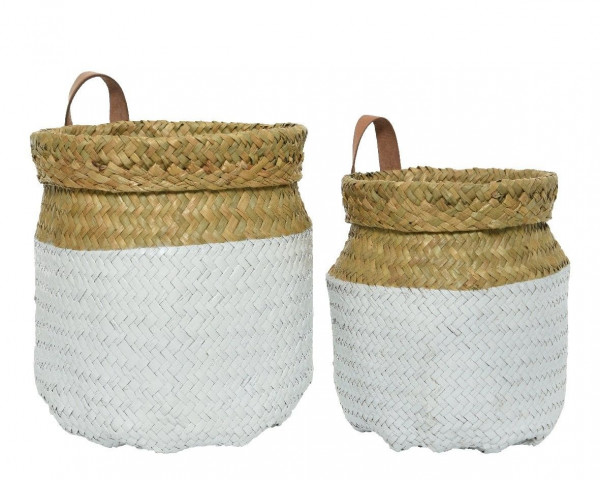 Korb in beige aus Seegras