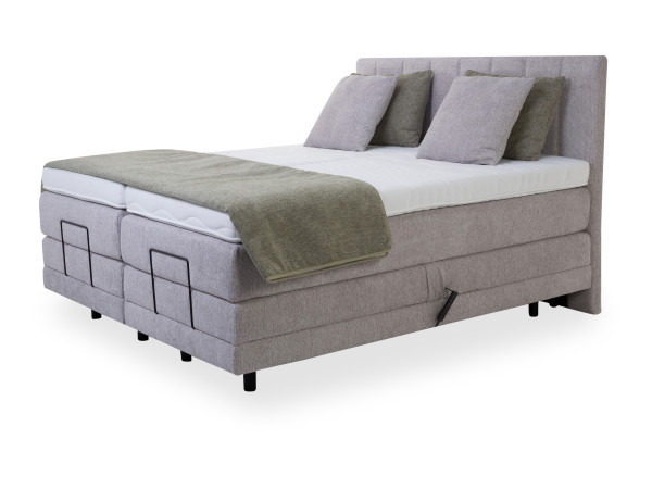 Boxspringbett ELASTOFORM OSMARO in ecru aus Stoff