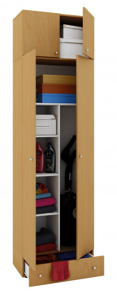 Putzschrank VANDOL II in Buche aus Folie
