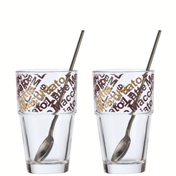 Latte-Macchiato-Glas-Set LEONARDO SOLO