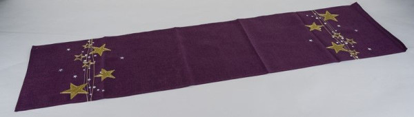 Tischläufer Sterne in lila aus Polyester