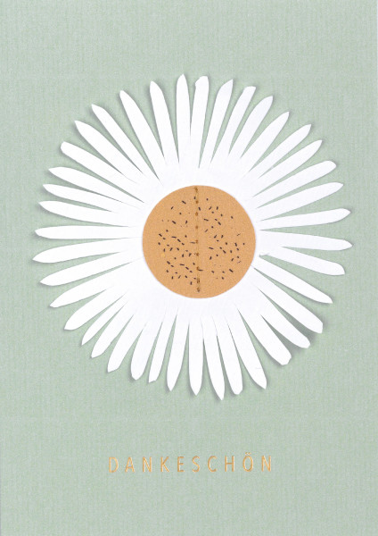 Karte DANKESCHÖN in mehrfarbig aus Papier