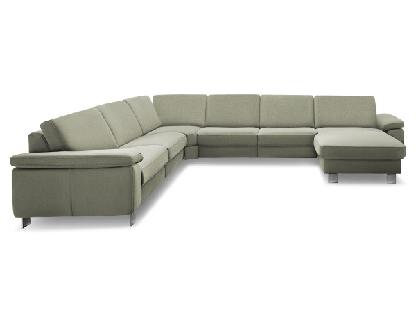 Wohnlandschaft MONDO MAESTRA in lindgrün aus Stoff