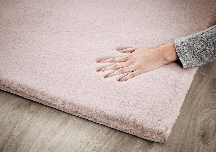 Teppich PLUSH rund rosa | Langflor Teppiche | Teppiche ...