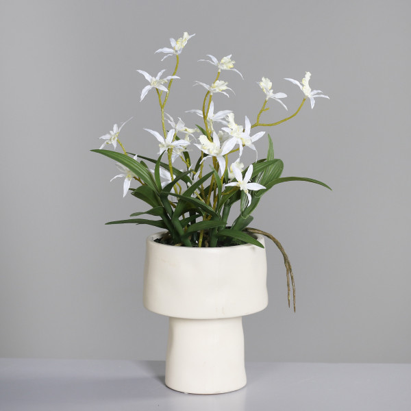 Kunstblume ORCHIDEE in creme aus Kunststoff